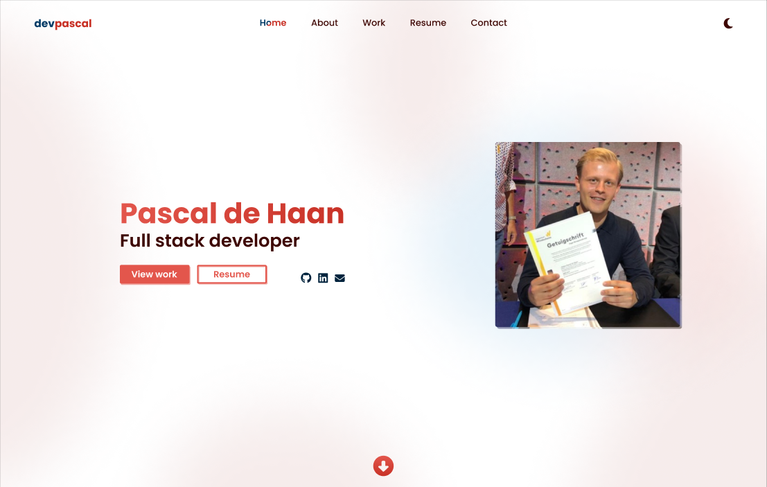 Portfolio website screenshot